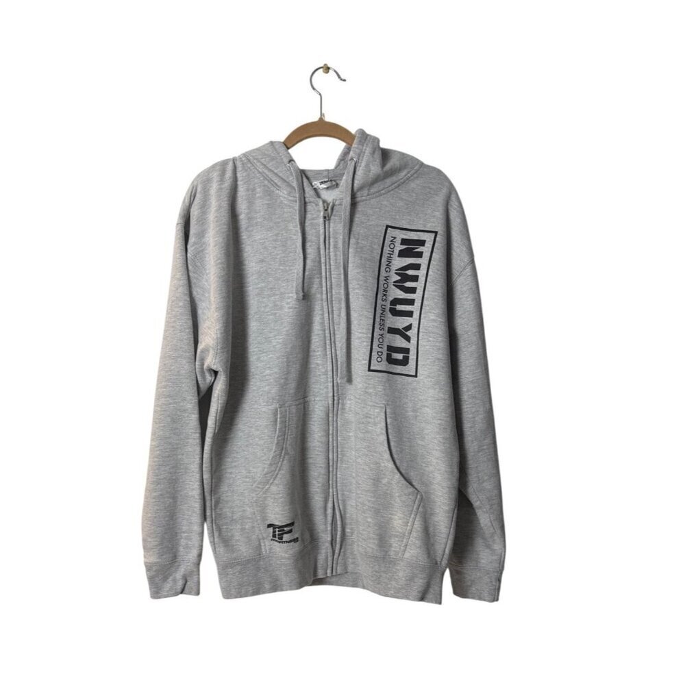 NWUYD Gray Zip-Up Hoodie L By TigerFitness